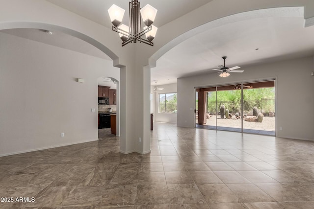 14657 N 103rd Way, Scottsdale, AZ 85255 - unfurnished room featuring ceiling fan and a chandelier