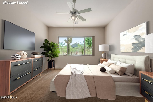 14657 N 103rd Way, Scottsdale, AZ 85255 - carpeted bedroom with a ceiling fan