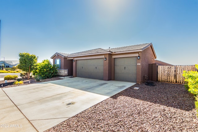 exterior space featuring a garage