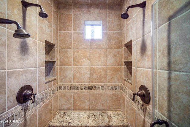 room details with tiled shower