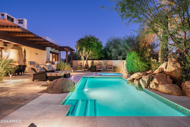 view of pool with a patio area