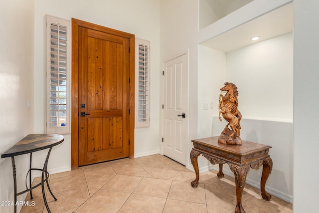 view of tiled entryway