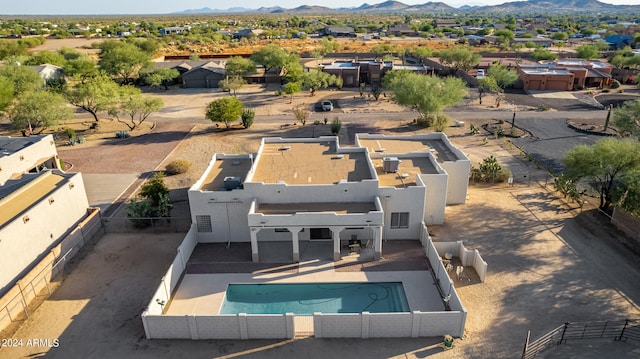 aerial view featuring a mountain view