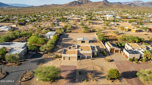 drone / aerial view with a mountain view