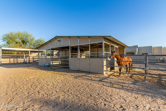 view of horse barn