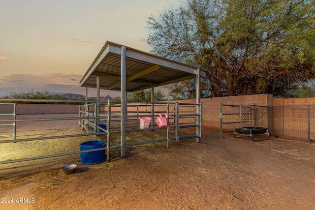 view of horse barn