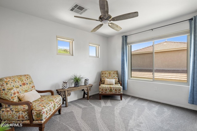 21813 N 40th Way, Phoenix, AZ 85050 - sitting room featuring carpet and ceiling fan
