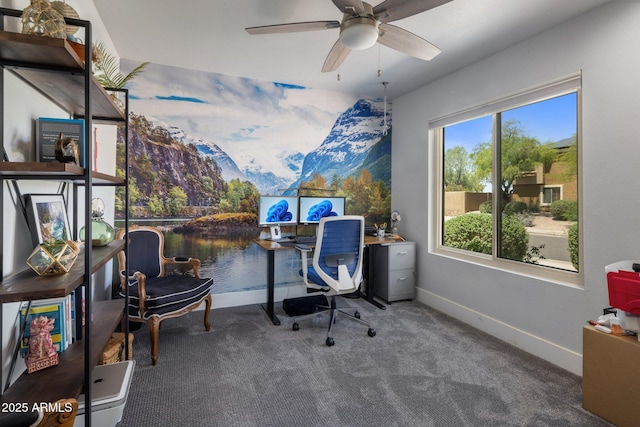 21813 N 40th Way, Phoenix, AZ 85050 - carpeted office space with ceiling fan and baseboards