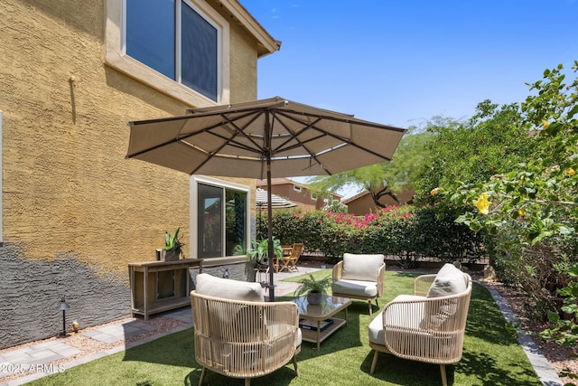 21813 N 40th Way, Phoenix, AZ 85050 - view of patio featuring an outdoor hangout area
