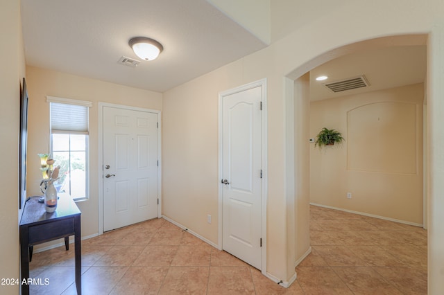 view of tiled entrance foyer