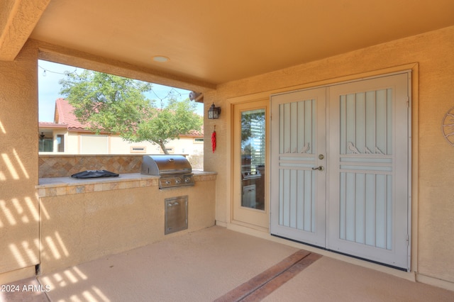 view of patio / terrace with area for grilling