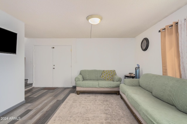 living room featuring hardwood / wood-style flooring