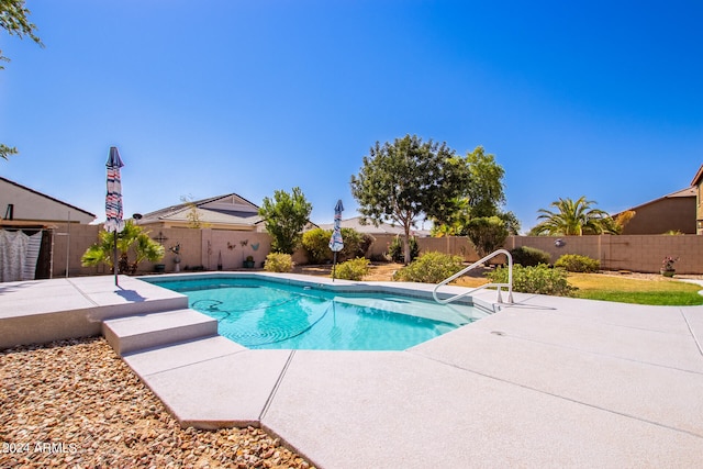 view of pool with a patio area