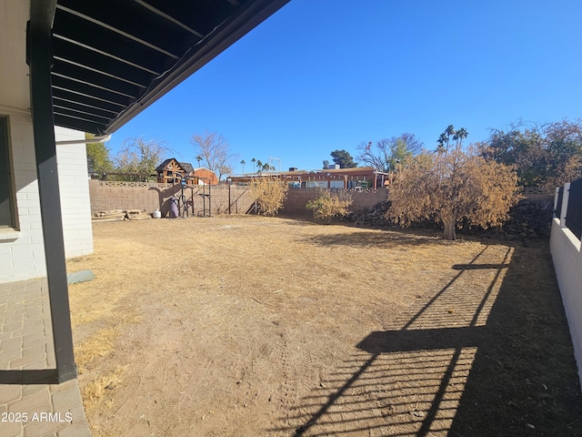 view of yard featuring a playground