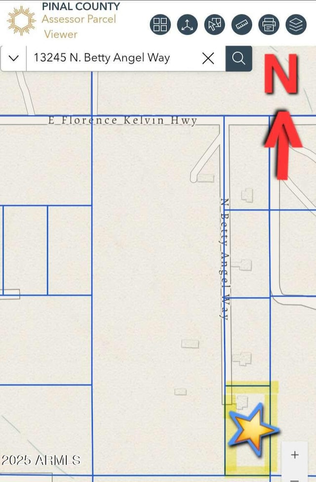 13245 N Betty Angel Way, Florence, AZ 85132 - map / location of property area