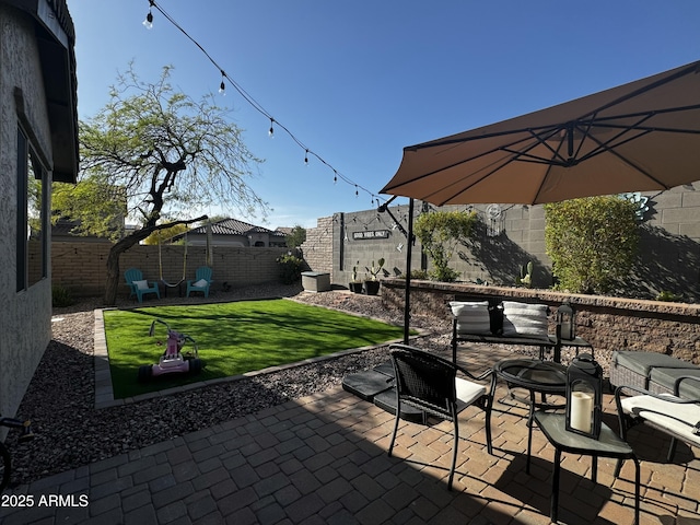 view of patio / terrace with a fenced backyard