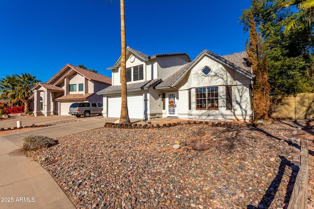 view of front of home featuring a garage