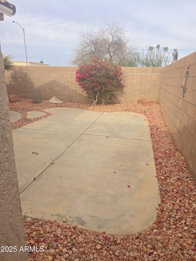 view of patio / terrace with a fenced backyard