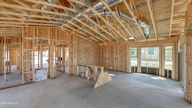 misc room featuring vaulted ceiling