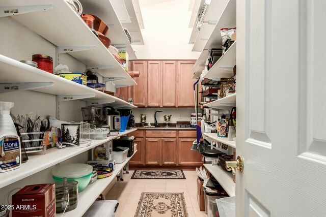 storage area featuring a sink