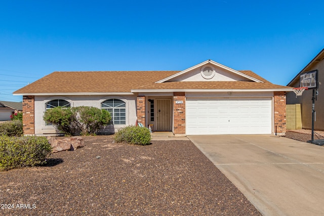 ranch-style house with a garage