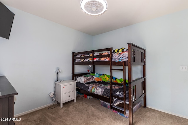 view of carpeted bedroom