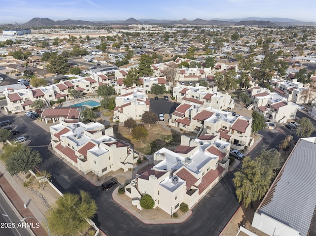 aerial view featuring a mountain view