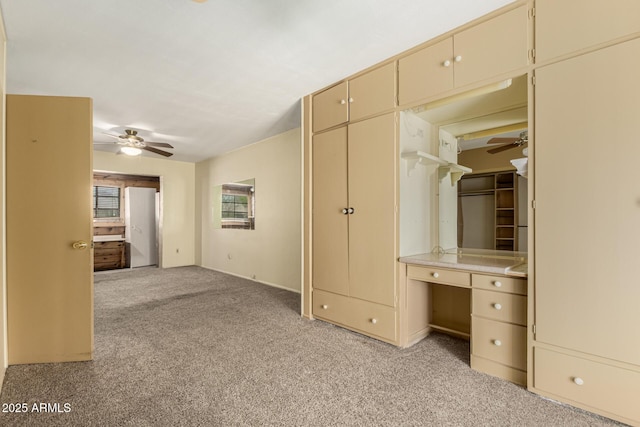 unfurnished bedroom with light carpet