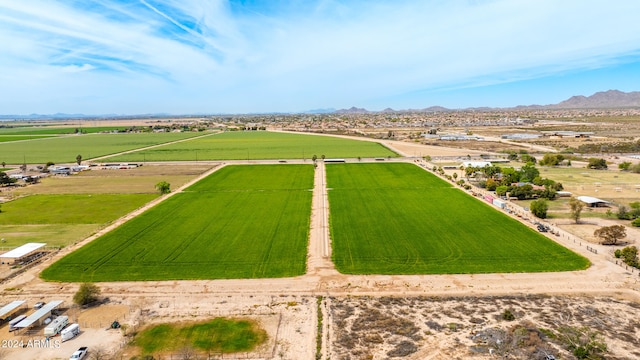 bird's eye view with a rural view