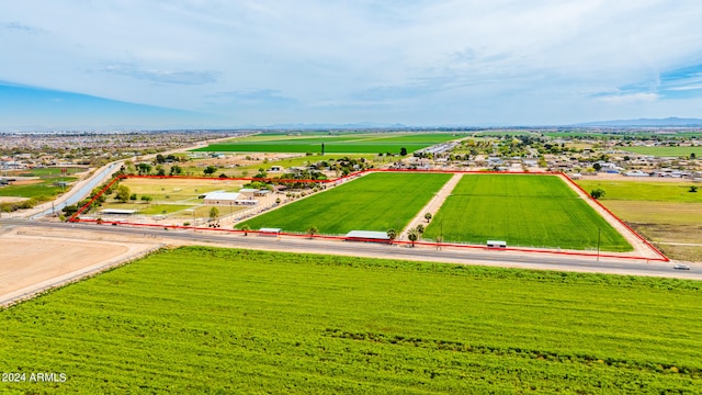 aerial view featuring a rural view