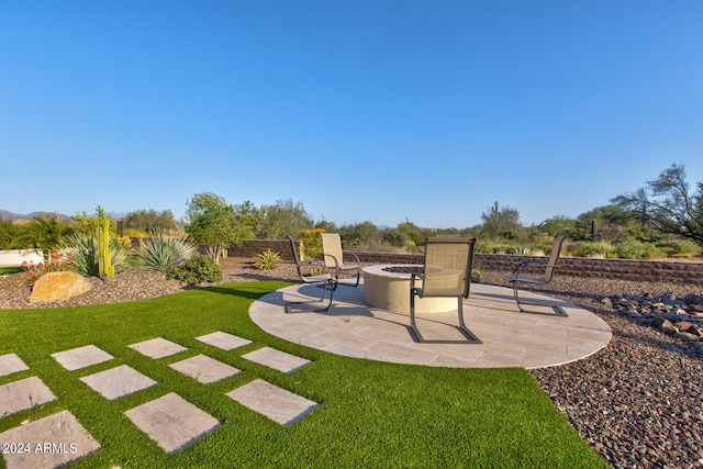 view of yard featuring a patio area