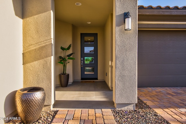 view of doorway to property