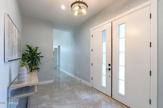 doorway with french doors