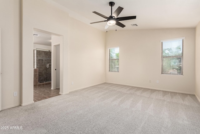 11834 N 147th Ln, Surprise, AZ 85379 - unfurnished bedroom with carpet flooring, baseboards, ensuite bathroom, and ceiling fan