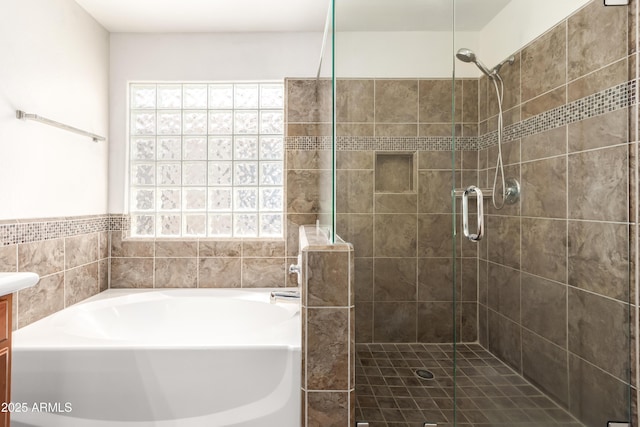 11834 N 147th Ln, Surprise, AZ 85379 - full bathroom with a stall shower, a bath, and vanity