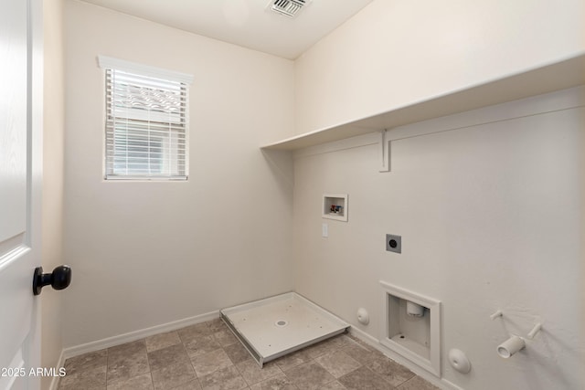 11834 N 147th Ln, Surprise, AZ 85379 - clothes washing area with hookup for a gas dryer, hookup for an electric dryer, washer hookup, and baseboards