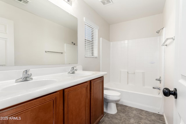 11834 N 147th Ln, Surprise, AZ 85379 - full bathroom with toilet, tub / shower combination, double vanity, and tile patterned floors