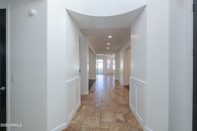 hallway with french doors