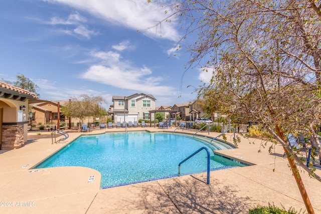 view of pool with a patio