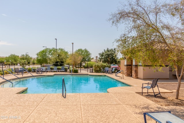 view of pool with a patio area