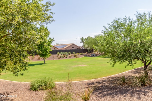 view of property's community with a yard