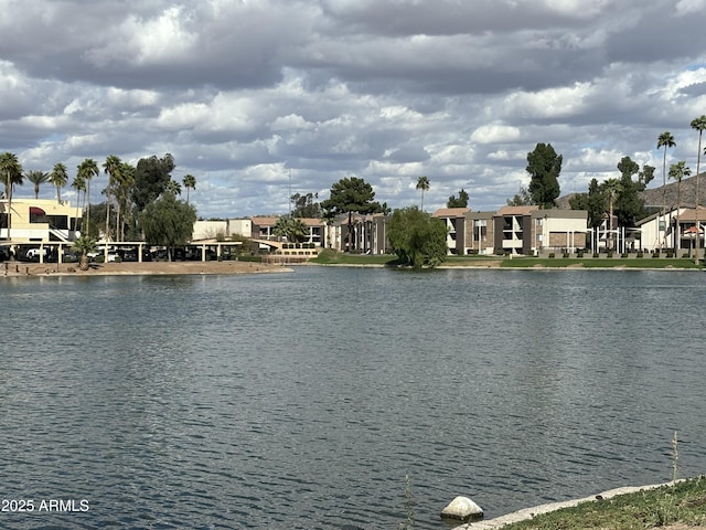 property view of water with a residential view