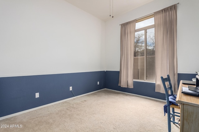 office featuring carpet flooring