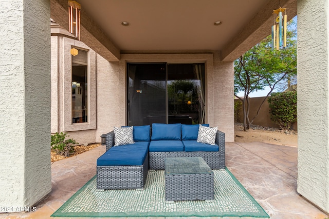 view of patio / terrace with an outdoor living space