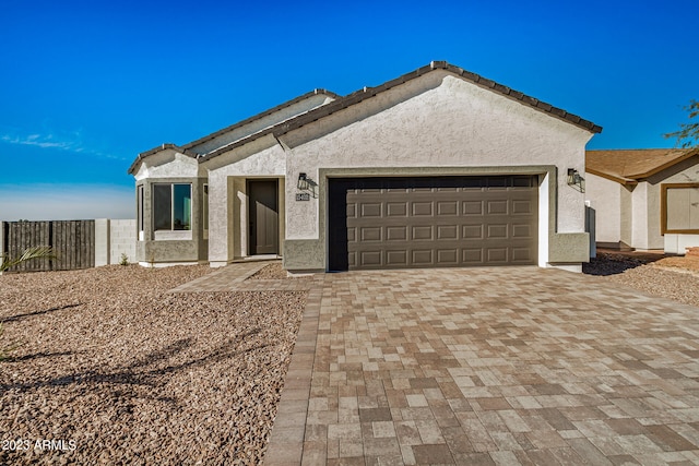 view of front of house featuring a garage