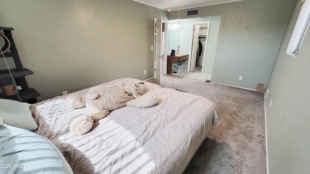 650 N 65th Way, Mesa, AZ 85205 - carpeted bedroom featuring ornamental molding