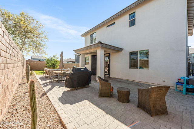 view of patio / terrace with area for grilling