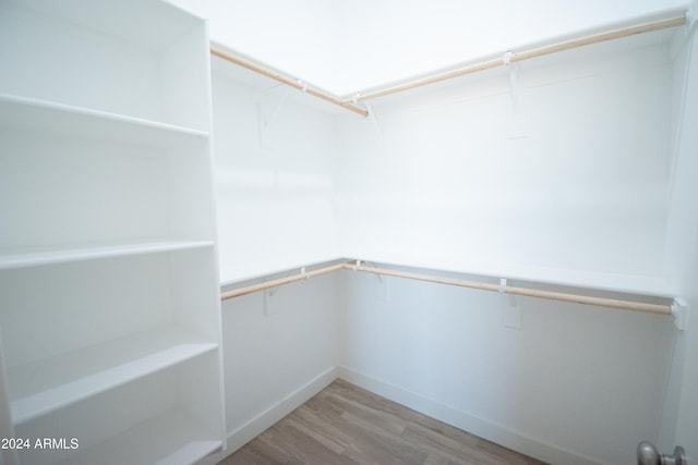 spacious closet featuring wood finished floors