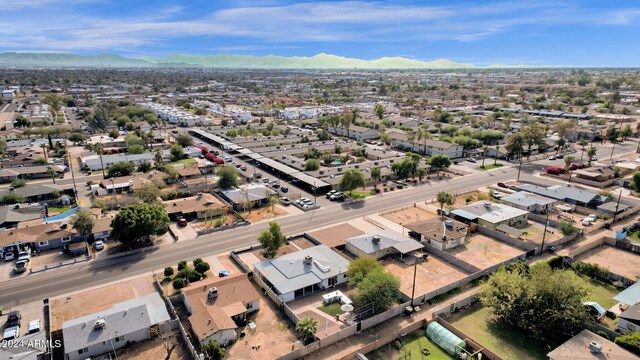 aerial view featuring a mountain view