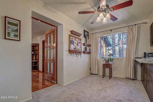 interior space with light carpet